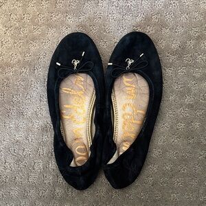 Sam Edelman Women’s Classic Black Flats-Suede Leather- 7